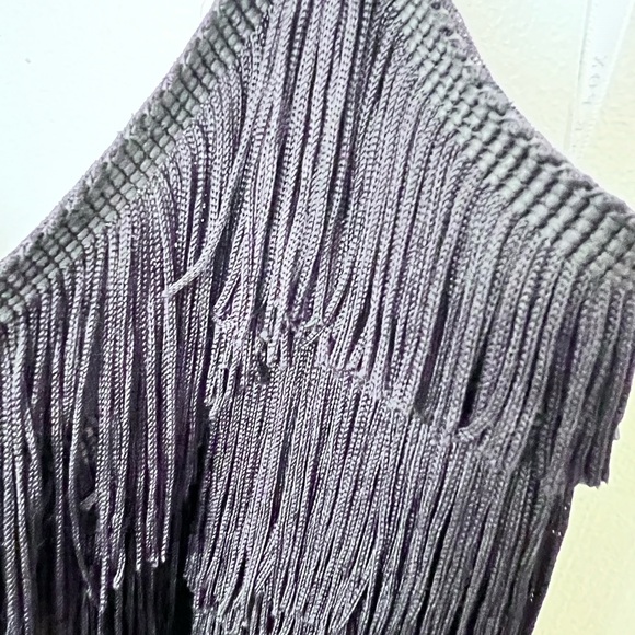 White Fox Black Fringe Mini Flapper Dress. Small size - Picture 4 of 8